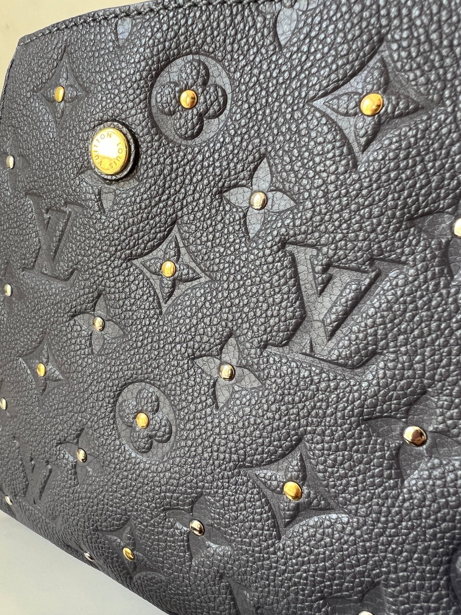 Louis Vuitton Empreinte Studded Montaigne BB Grey - Styles via Sina