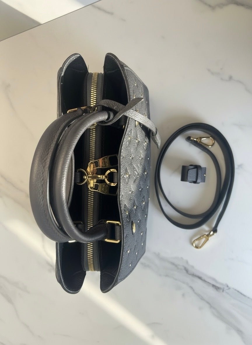 Louis Vuitton Empreinte Studded Montaigne BB Grey - Styles via Sina