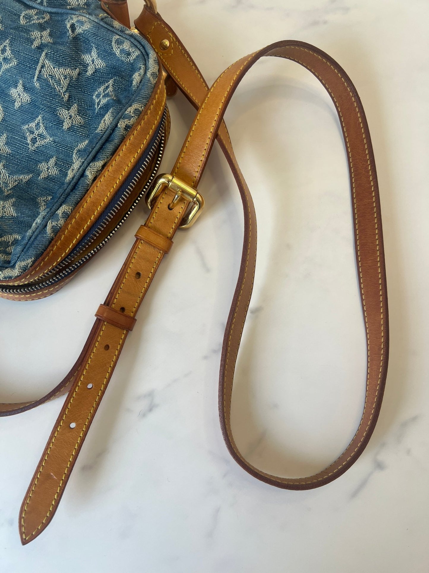 Louis Vuitton Fairfax Pochette Monogram Denim Blue - Styles via Sina
