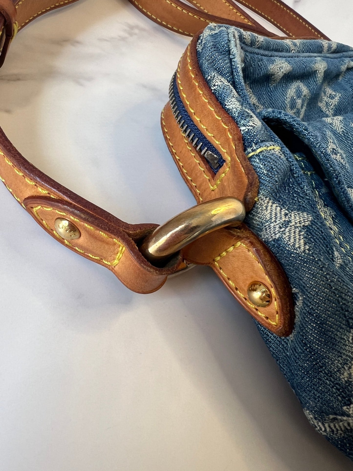 Louis Vuitton Fairfax Pochette Monogram Denim Blue - Styles via Sina