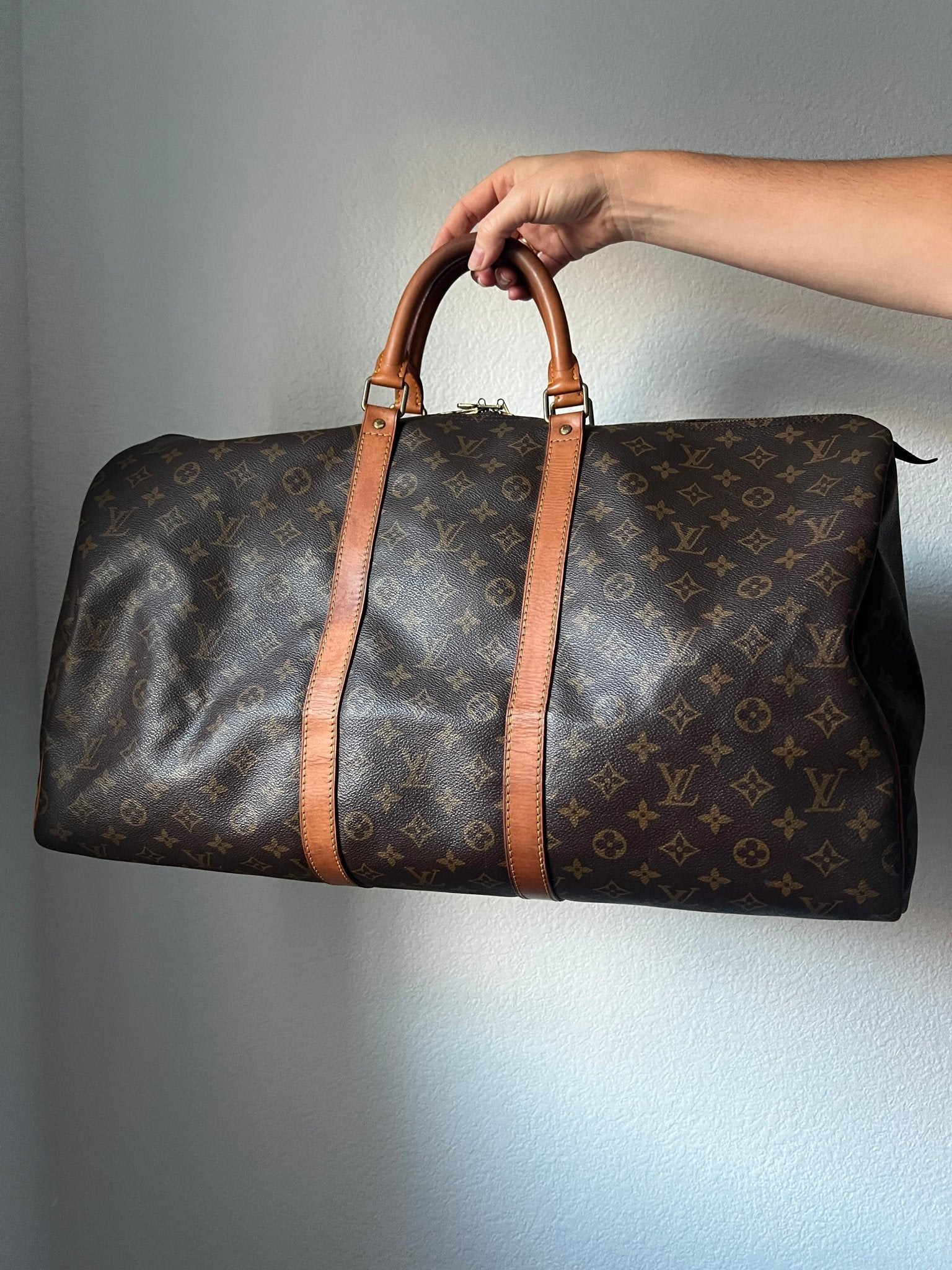 Louis Vuitton Keepall 55 Monogram Canvas Brown - Styles via Sina