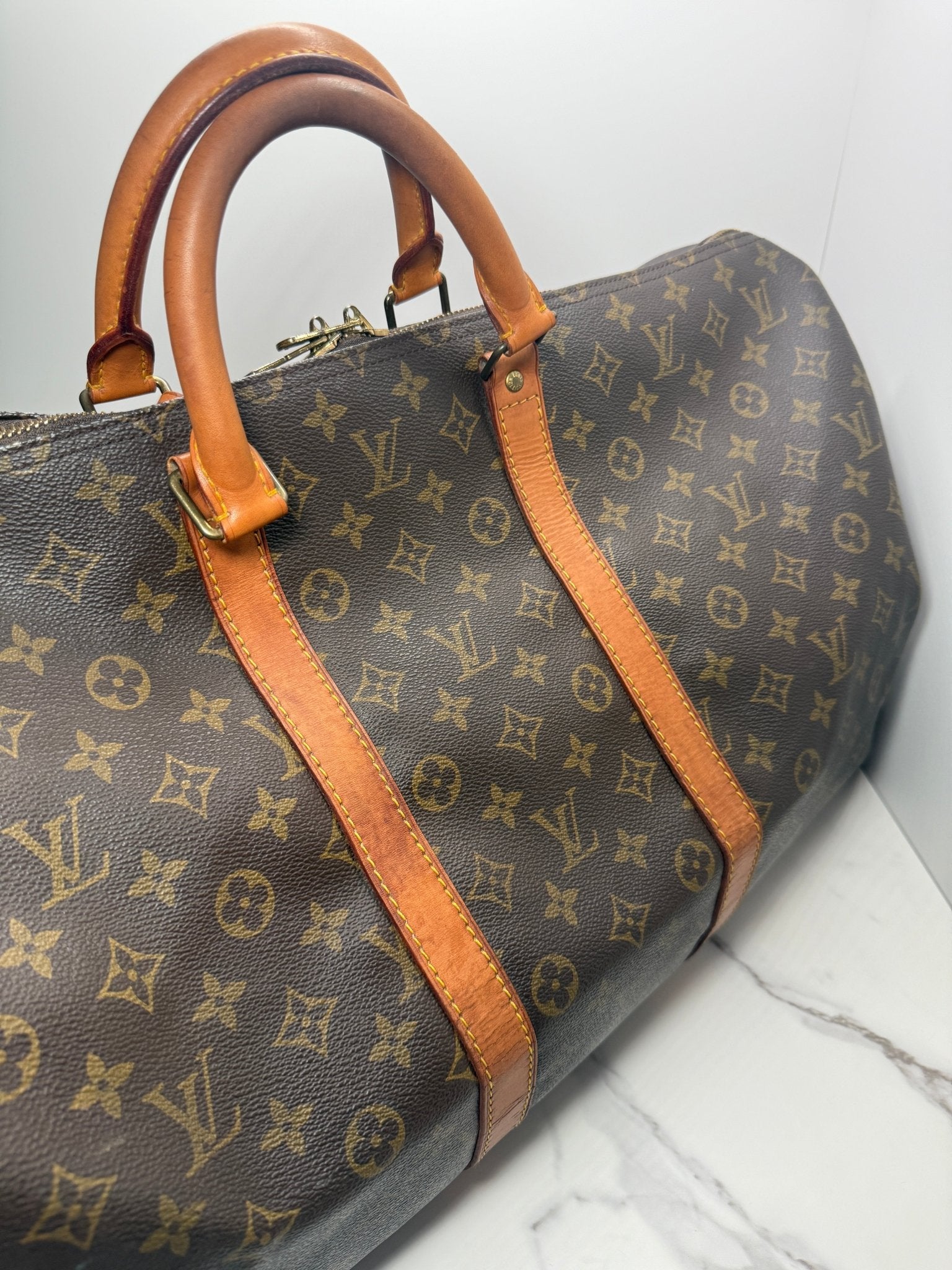 Louis Vuitton Keepall 55 Monogram Canvas Brown - Styles via Sina