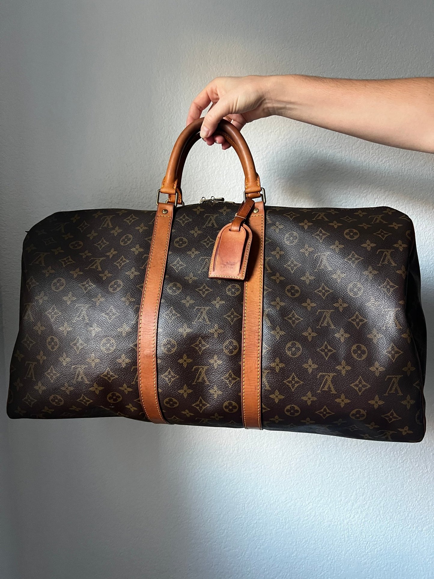 Louis Vuitton Keepall 55 Monogram Canvas Brown - Styles via Sina