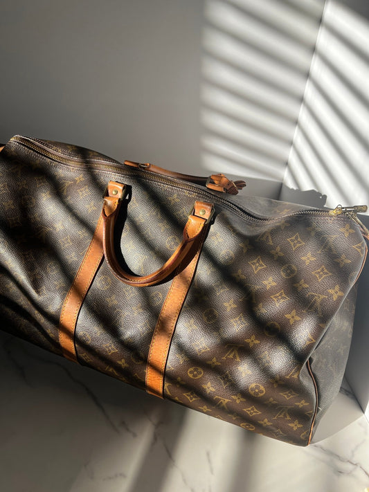 Louis Vuitton Keepall 55 Monogram Canvas Brown - Styles via Sina