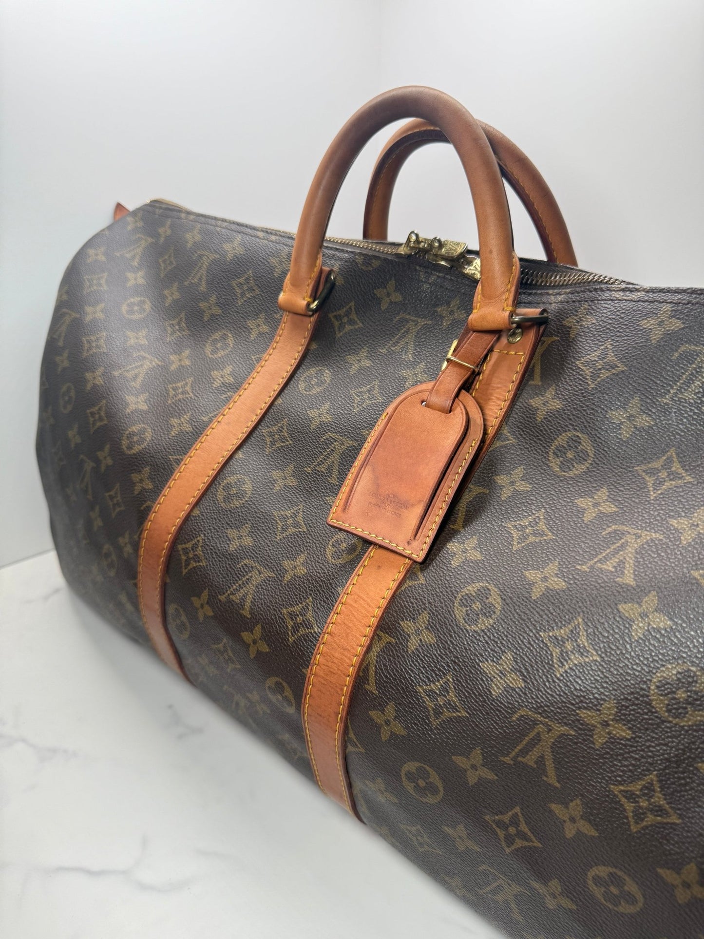 Louis Vuitton Keepall 55 Monogram Canvas Brown - Styles via Sina
