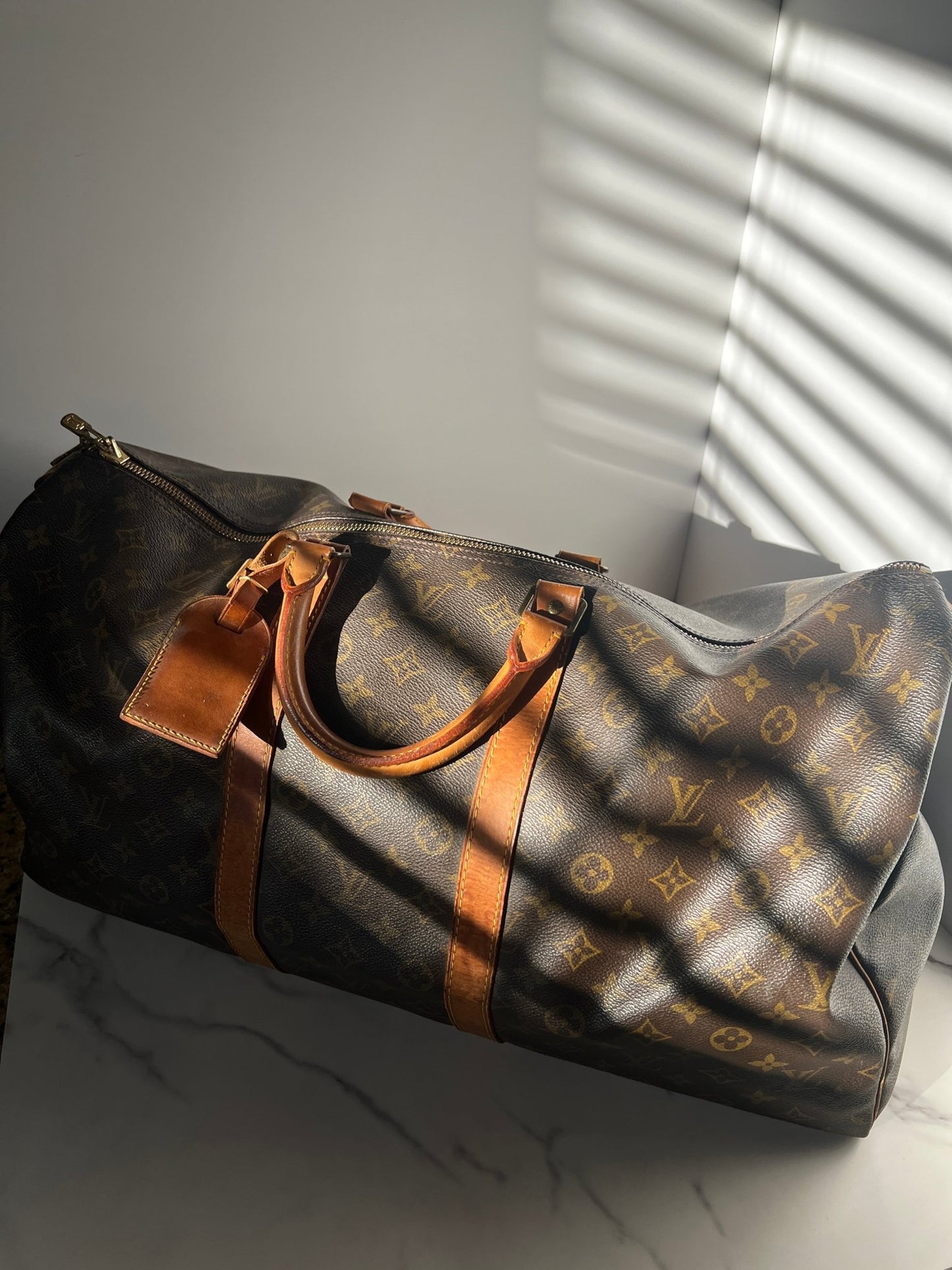 Louis Vuitton Keepall 55 Monogram Canvas Brown - Styles via Sina