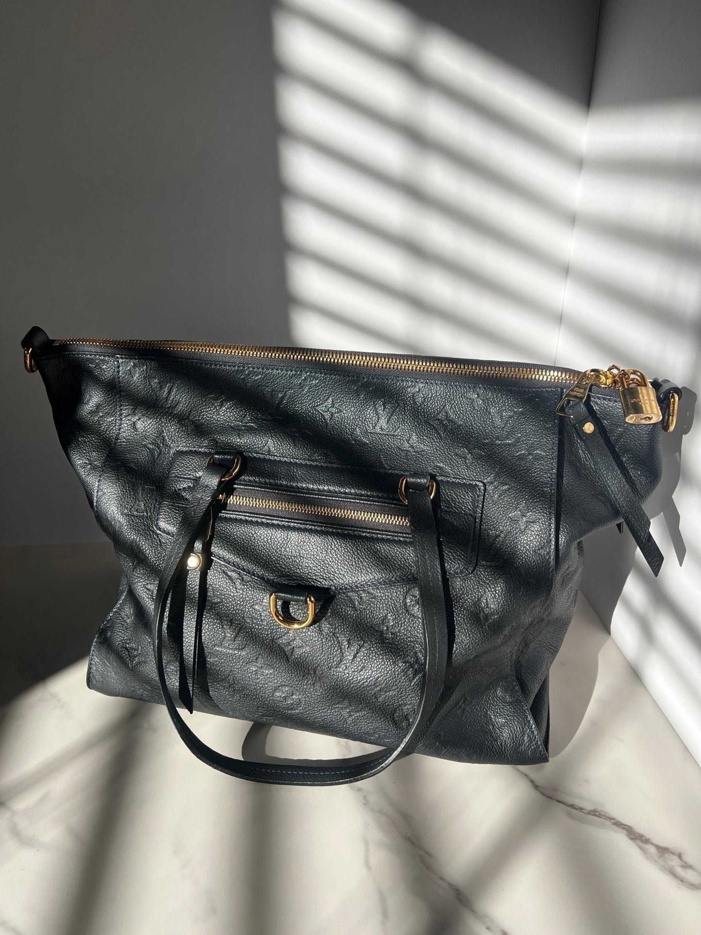Louis Vuitton Lumineuse PM Monogram Empreinte Blue Infini - Styles via Sina