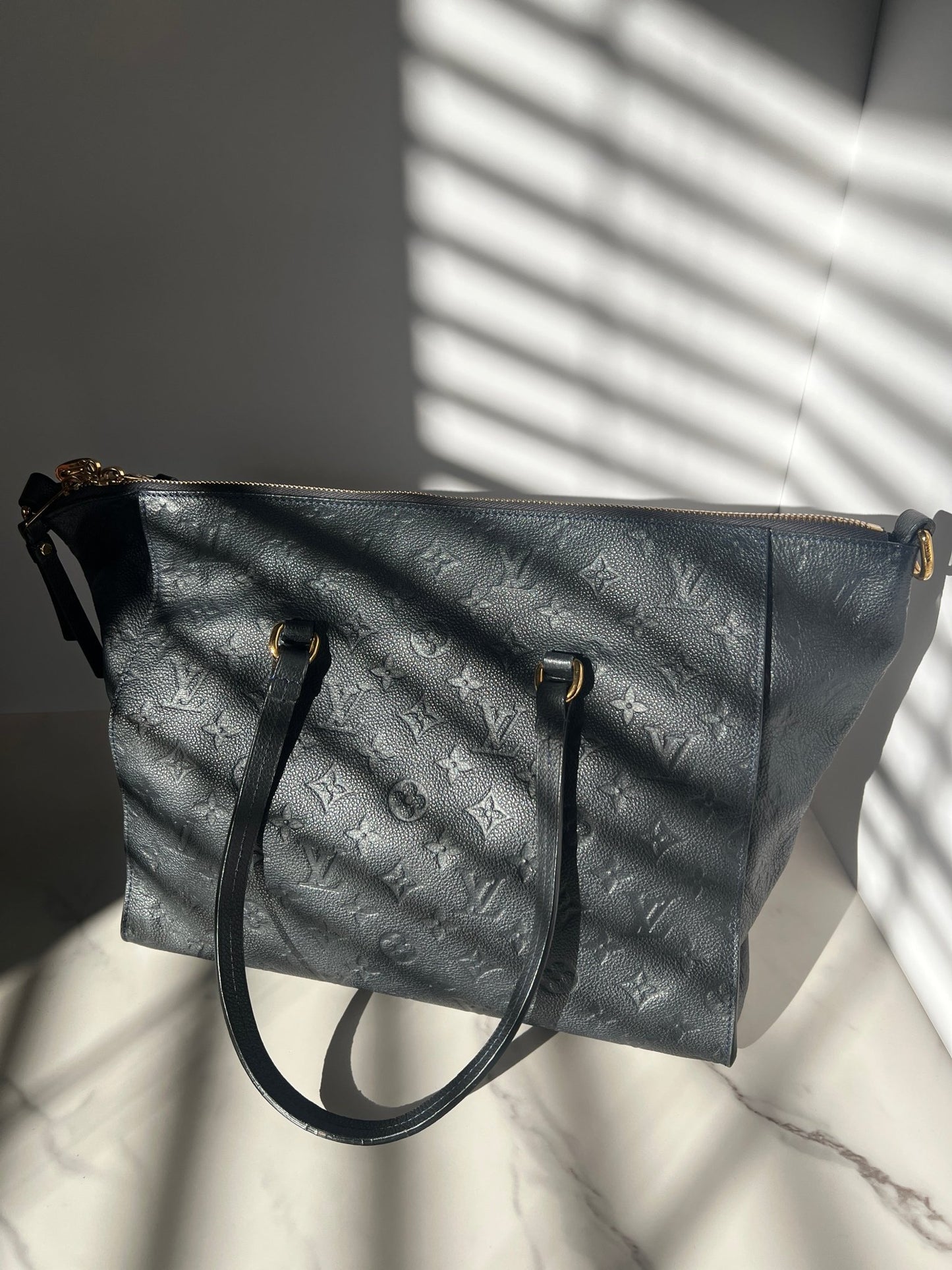 Louis Vuitton Lumineuse PM Monogram Empreinte Blue Infini - Styles via Sina