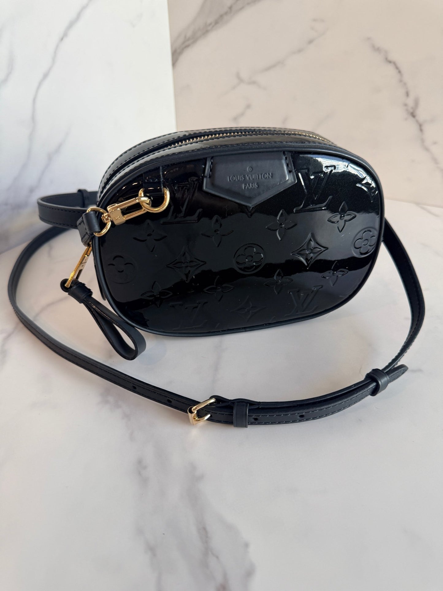 Louis Vuitton Monogram Vernis Belt / Shoulder Bag Black - Styles via Sina