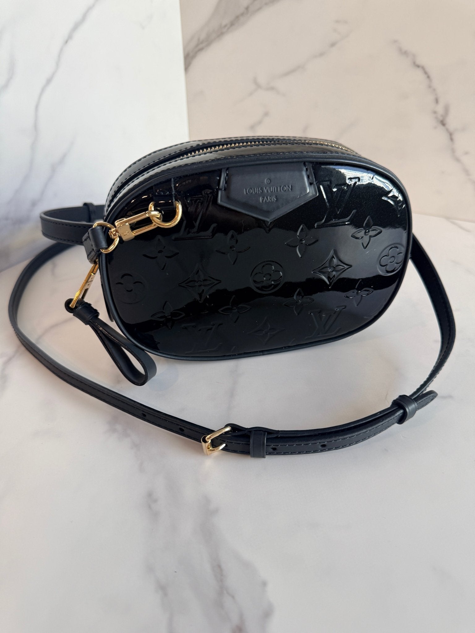 Louis Vuitton Monogram Vernis Belt / Shoulder Bag Black - Styles via Sina