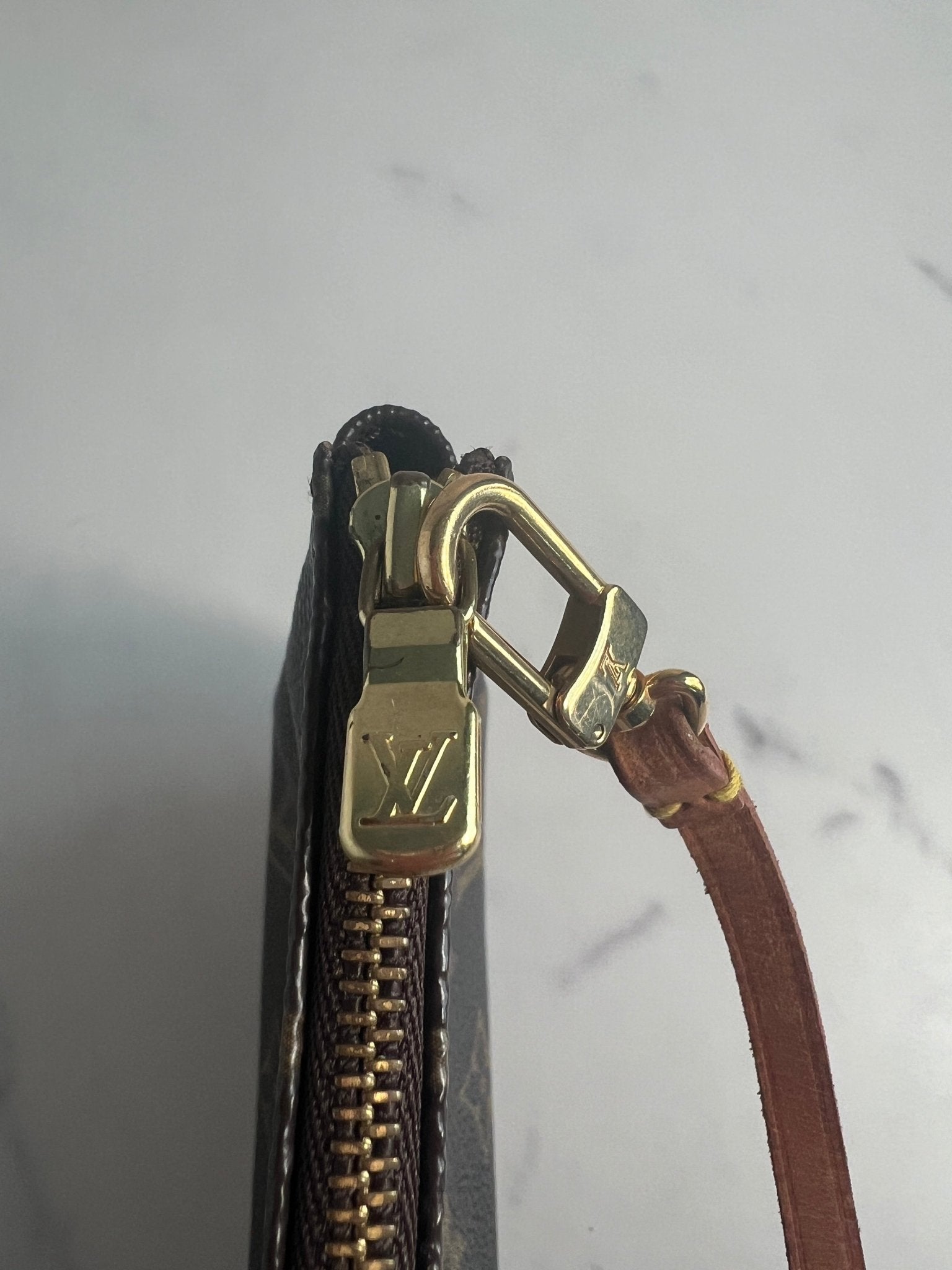 Louis Vuitton Pochette Monogram Canvas Brown - Styles via Sina