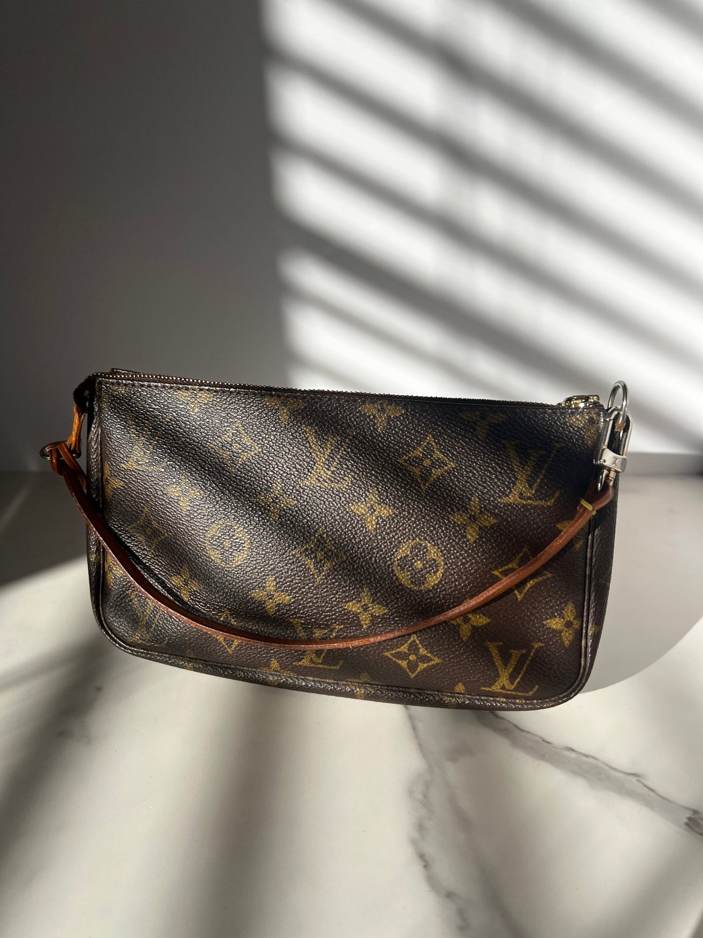 Louis Vuitton Pochette Monogram Canvas Brown - Styles via Sina