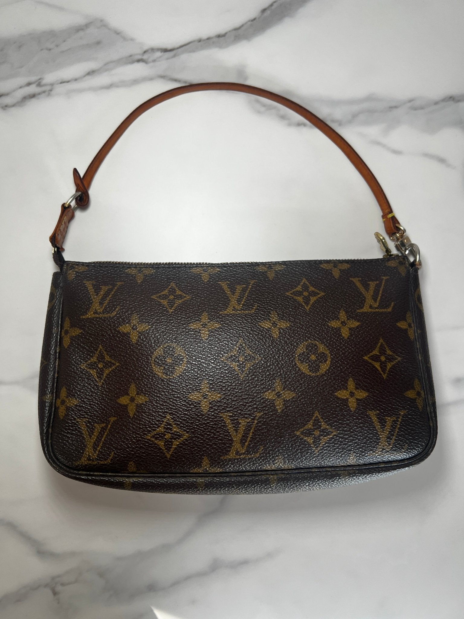 Louis Vuitton Pochette Monogram Canvas Brown - Styles via Sina