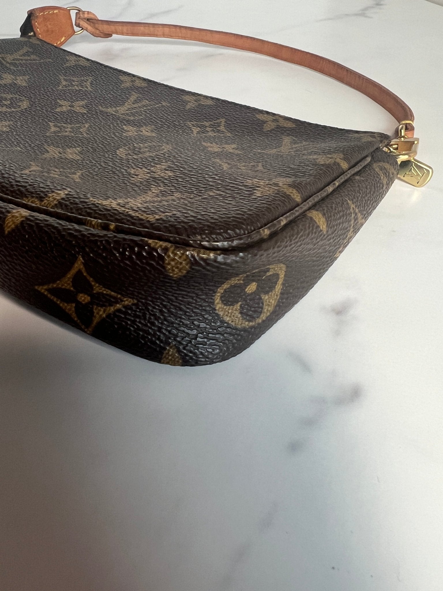 Louis Vuitton Pochette Monogram Canvas Brown - Styles via Sina