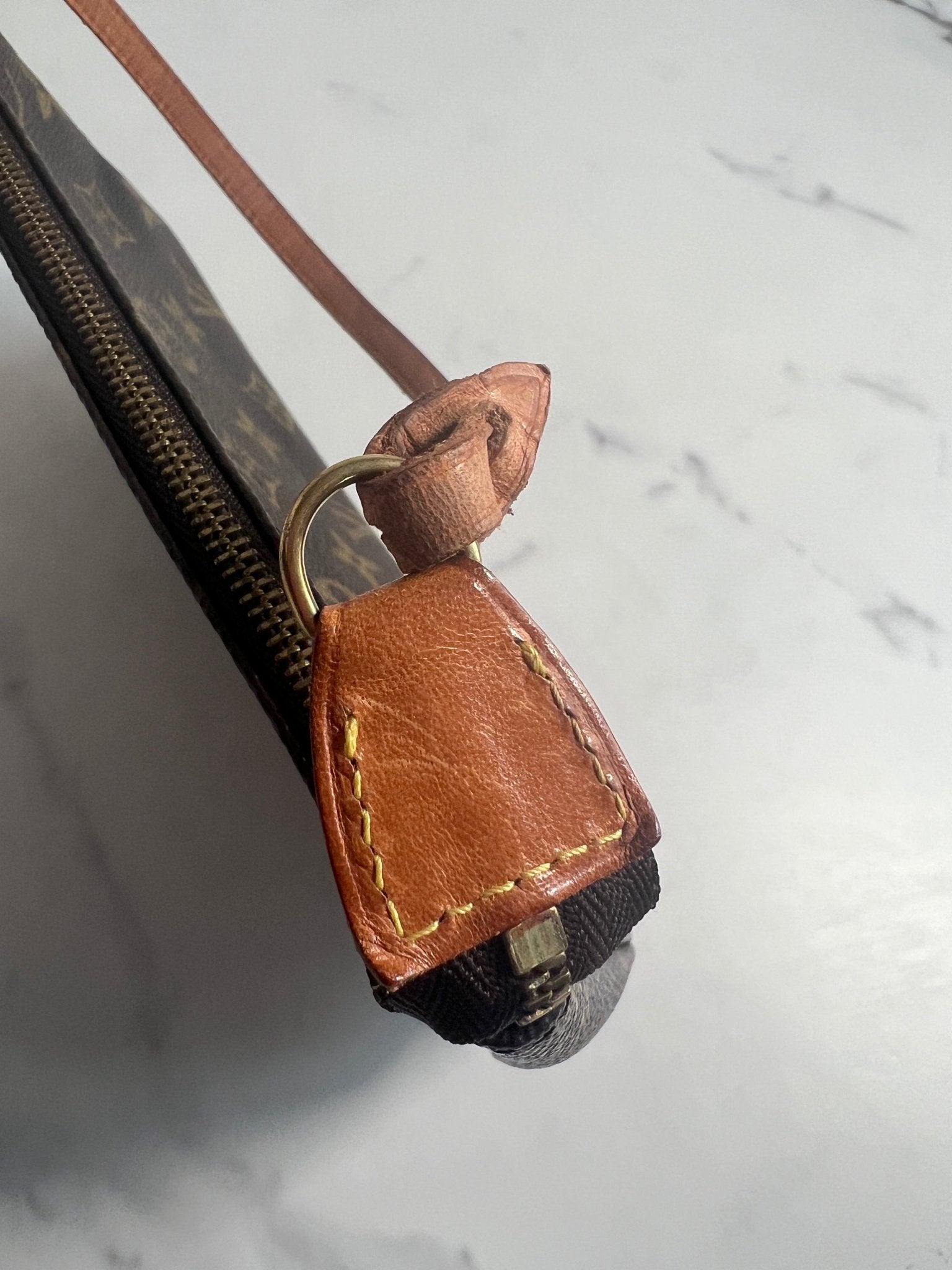 Louis Vuitton Pochette Monogram Canvas Brown - Styles via Sina