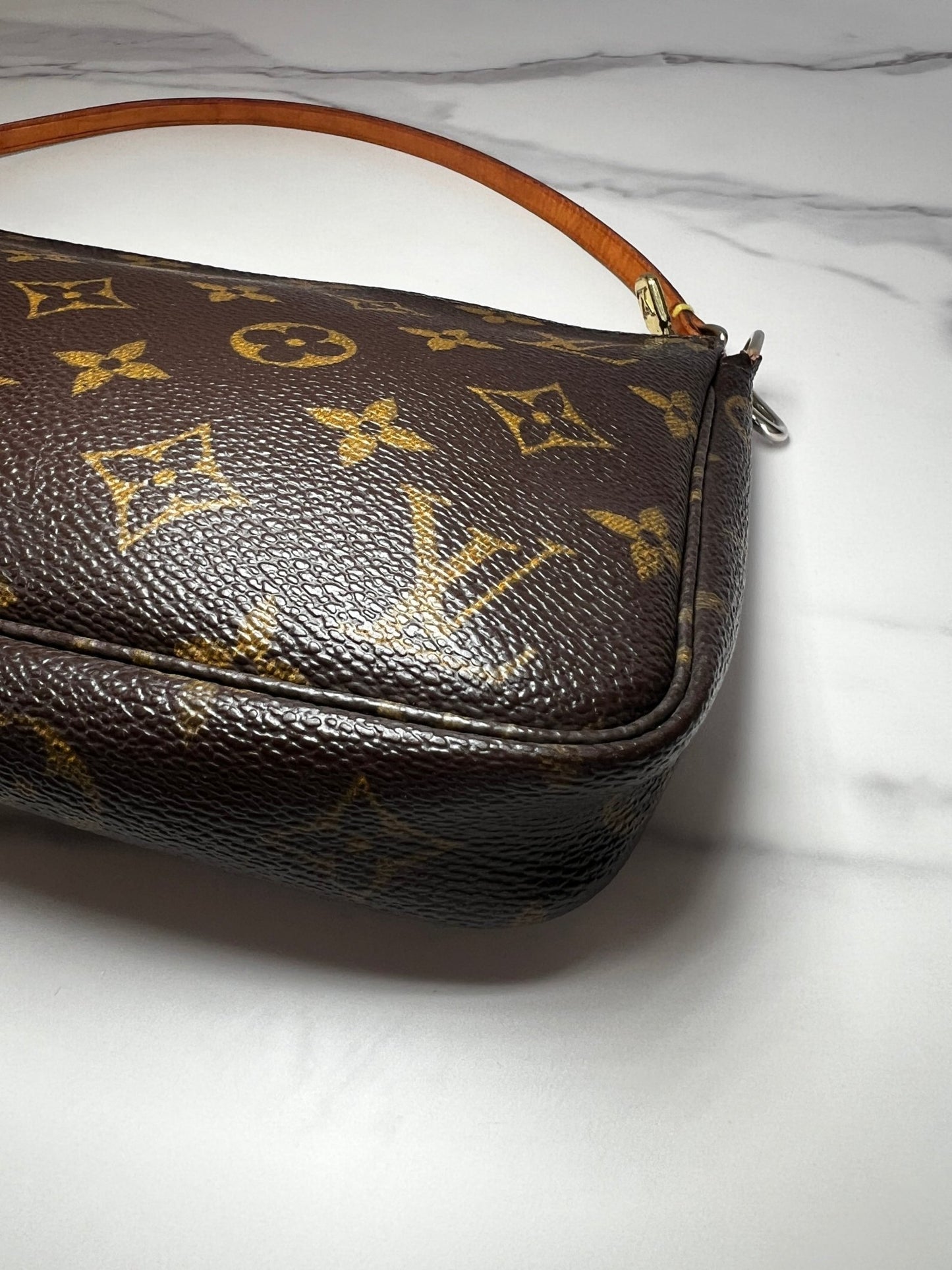 Louis Vuitton Pochette Monogram Canvas Brown - Styles via Sina