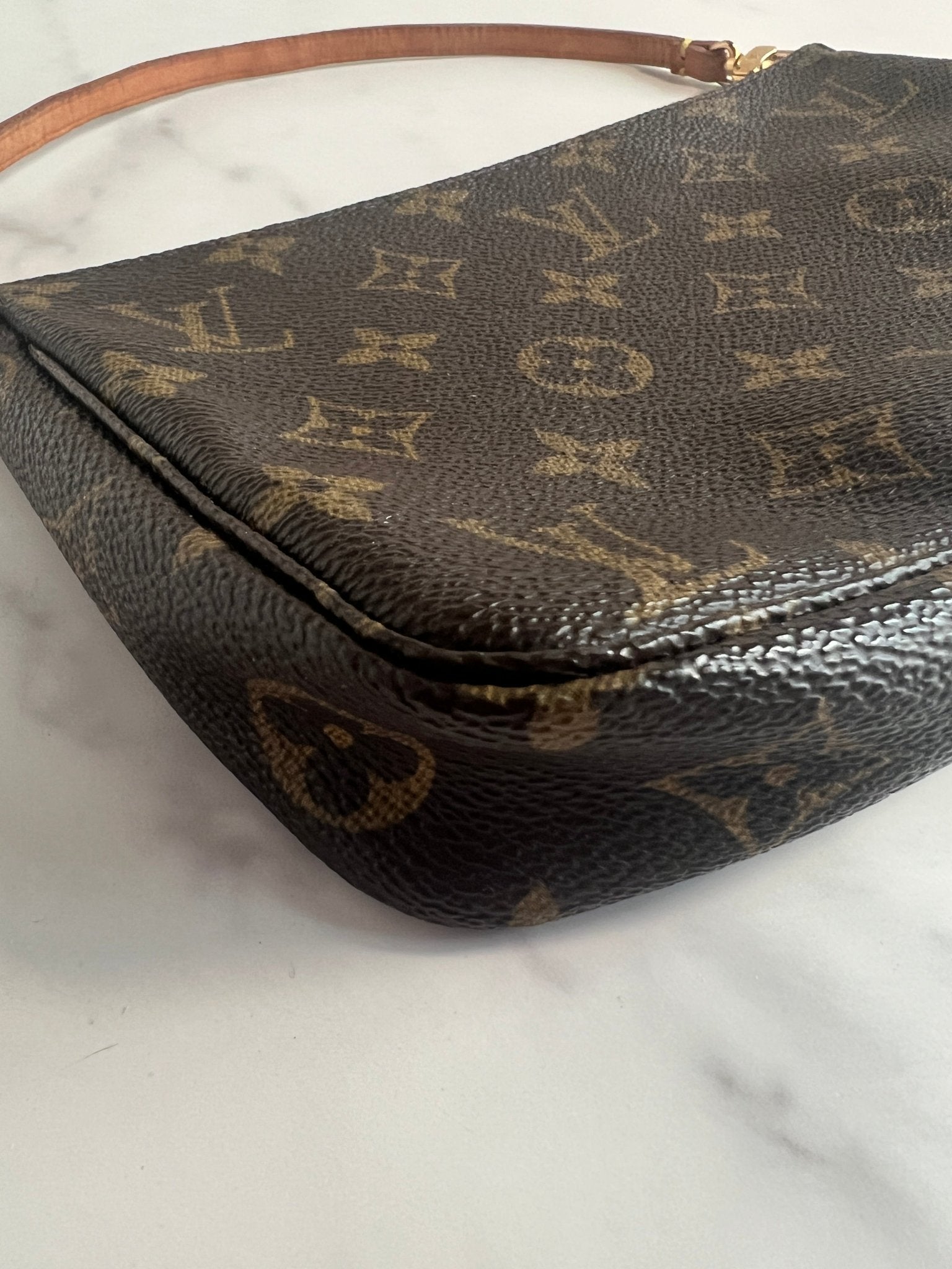 Louis Vuitton Pochette Monogram Canvas Brown - Styles via Sina