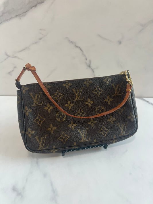 Louis Vuitton Pochette Monogram Canvas Brown - Styles via Sina
