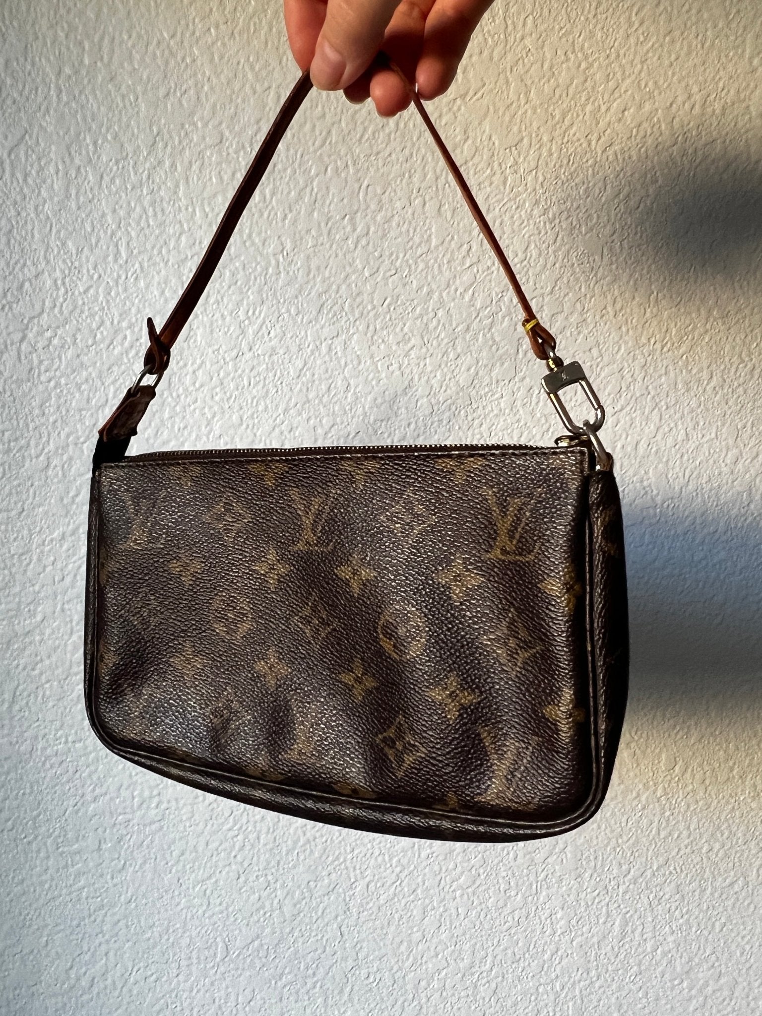 Louis Vuitton Pochette Monogram Canvas Brown - Styles via Sina