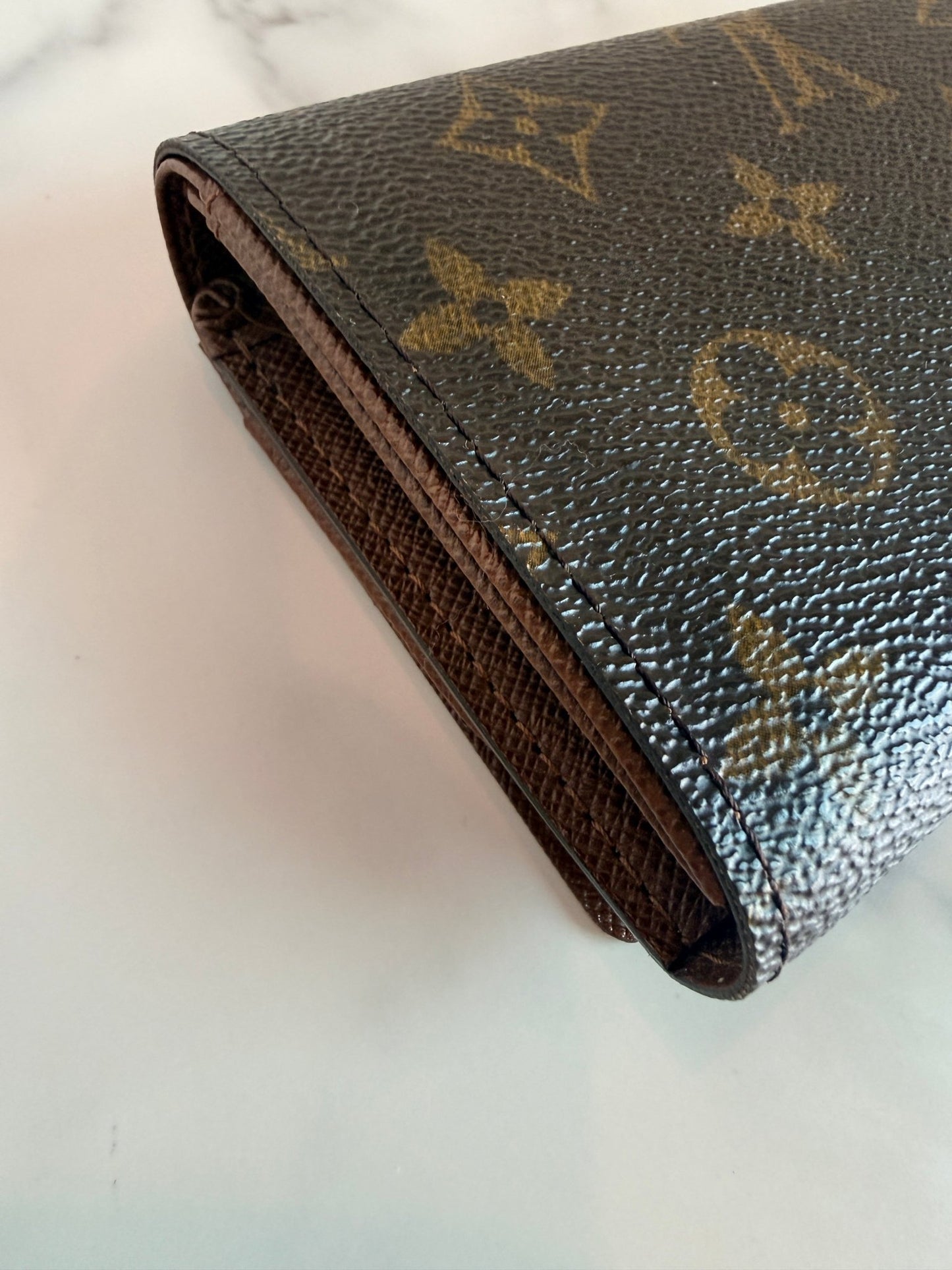 Louis Vuitton Porte - Monnaie Tresor Wallet Monogram Canvas Brown - Styles via Sina