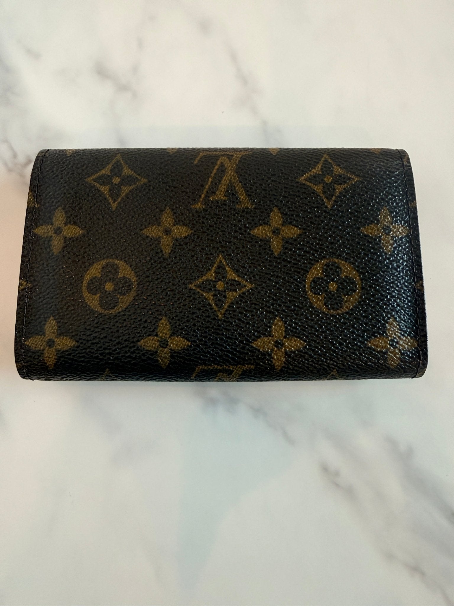 Louis Vuitton Porte - Monnaie Tresor Wallet Monogram Canvas Brown - Styles via Sina