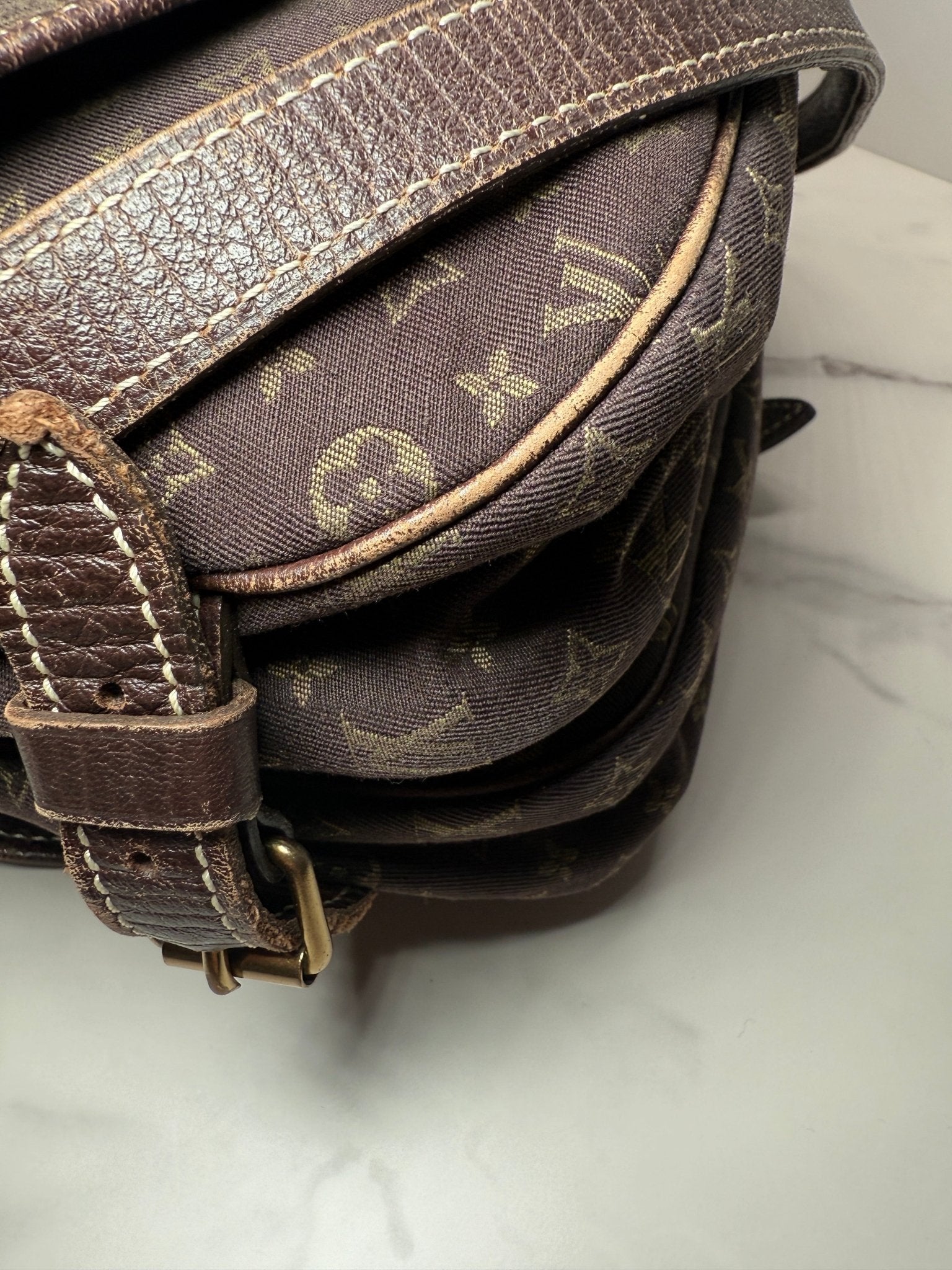 Louis Vuitton Saumur 30 Mini Lin Brown - Styles via Sina
