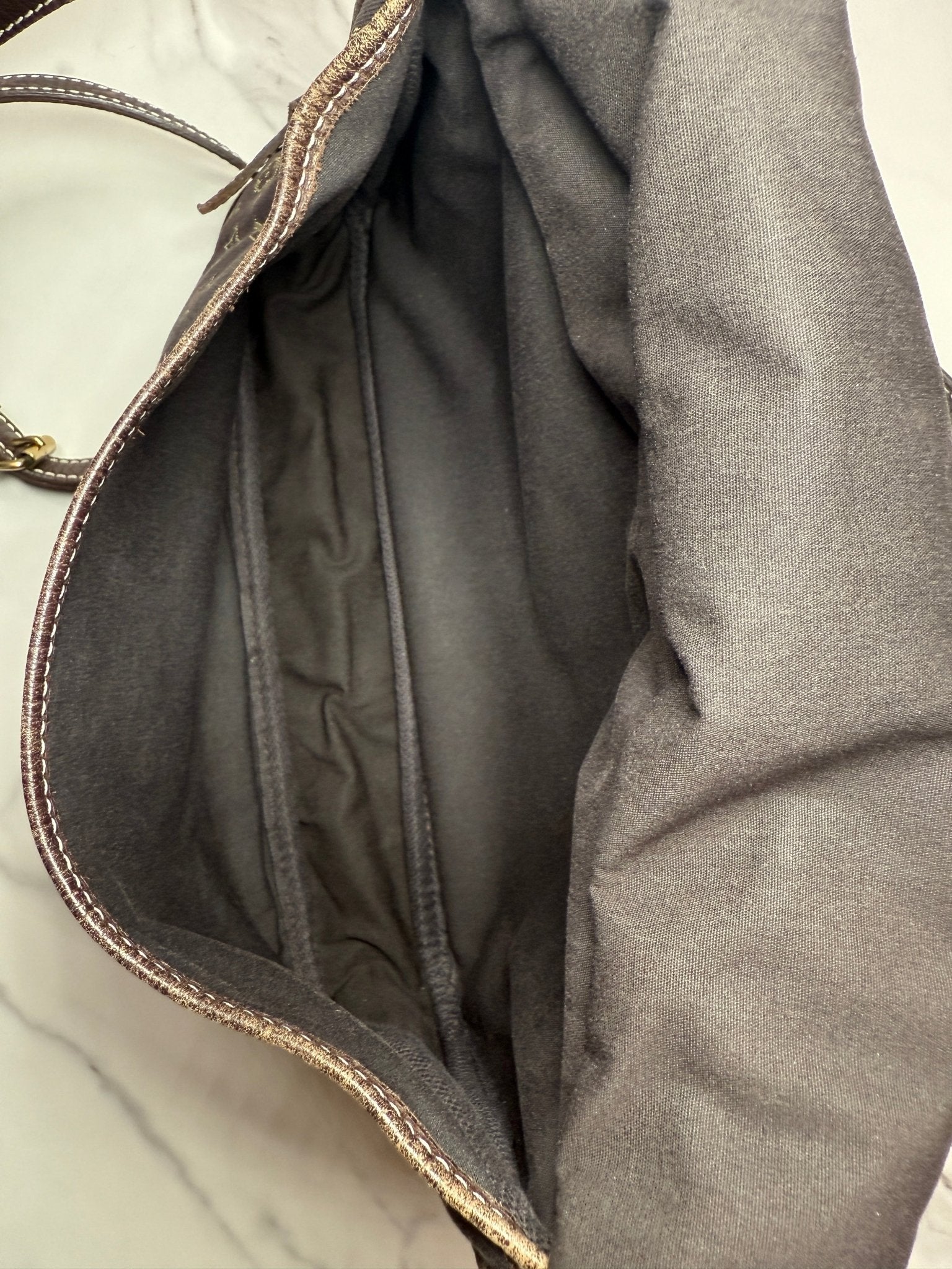 Louis Vuitton Saumur 30 Mini Lin Brown - Styles via Sina