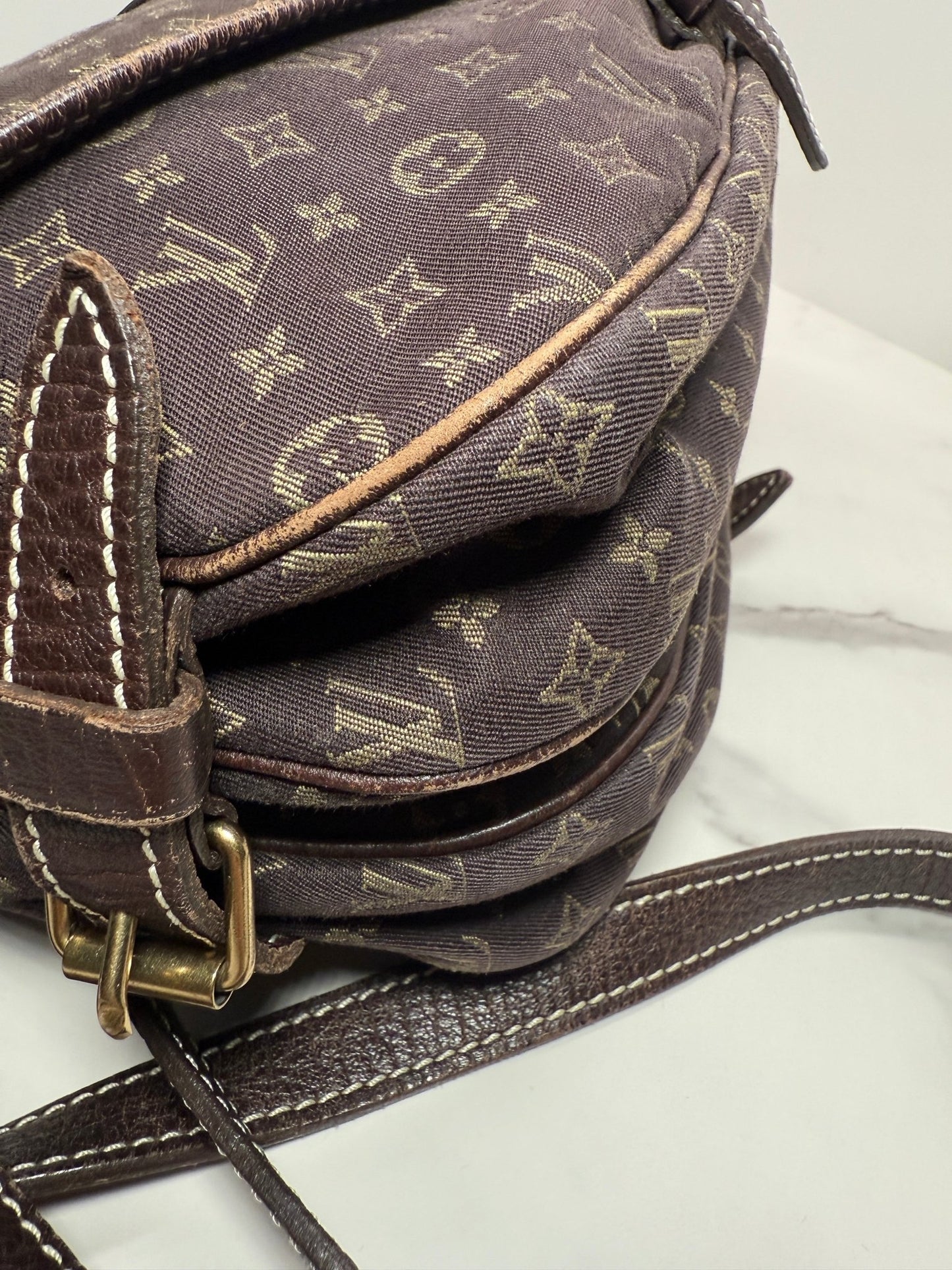 Louis Vuitton Saumur 30 Mini Lin Brown - Styles via Sina