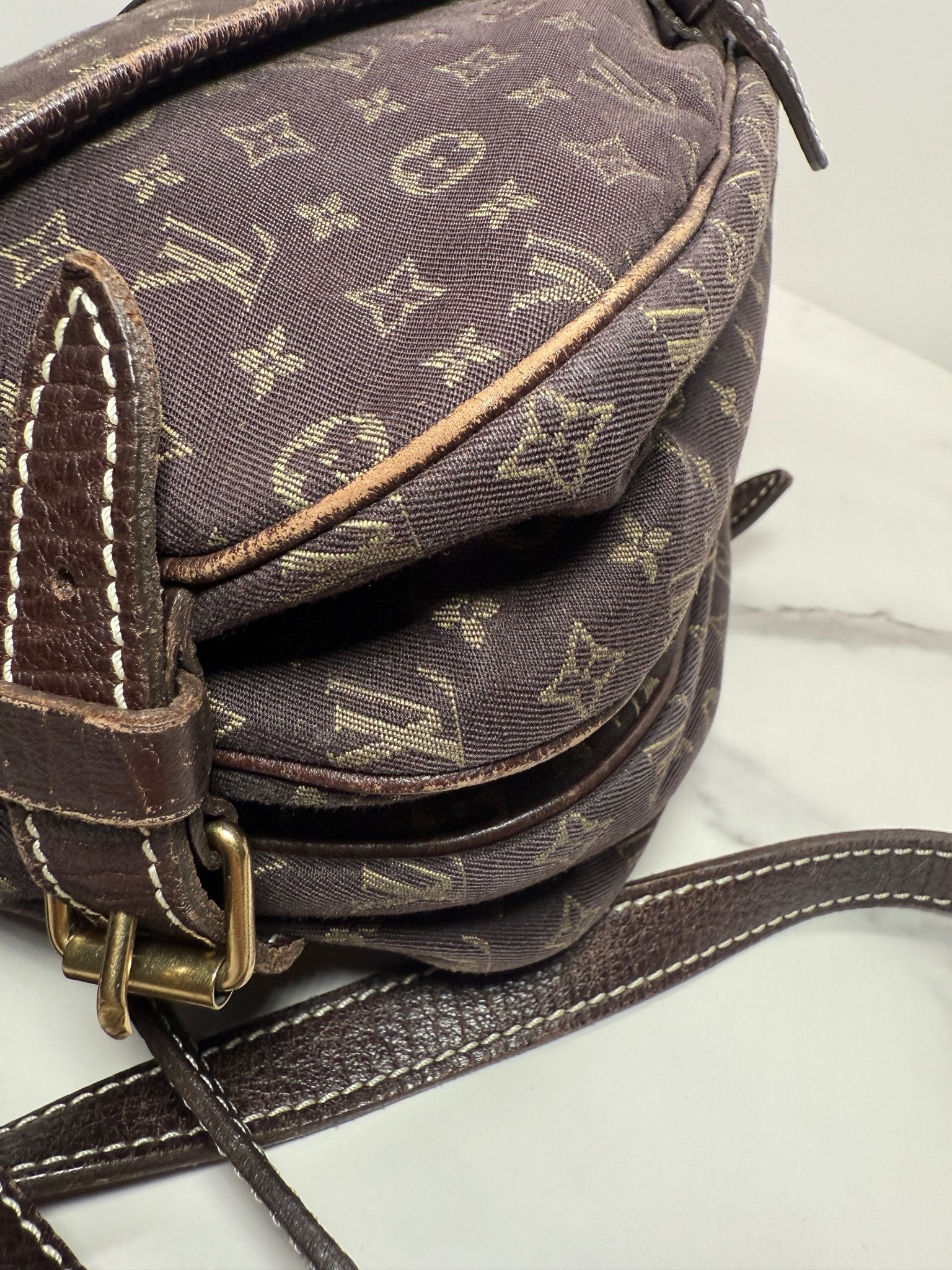 Louis Vuitton Saumur 30 Mini Lin Brown - Styles via Sina
