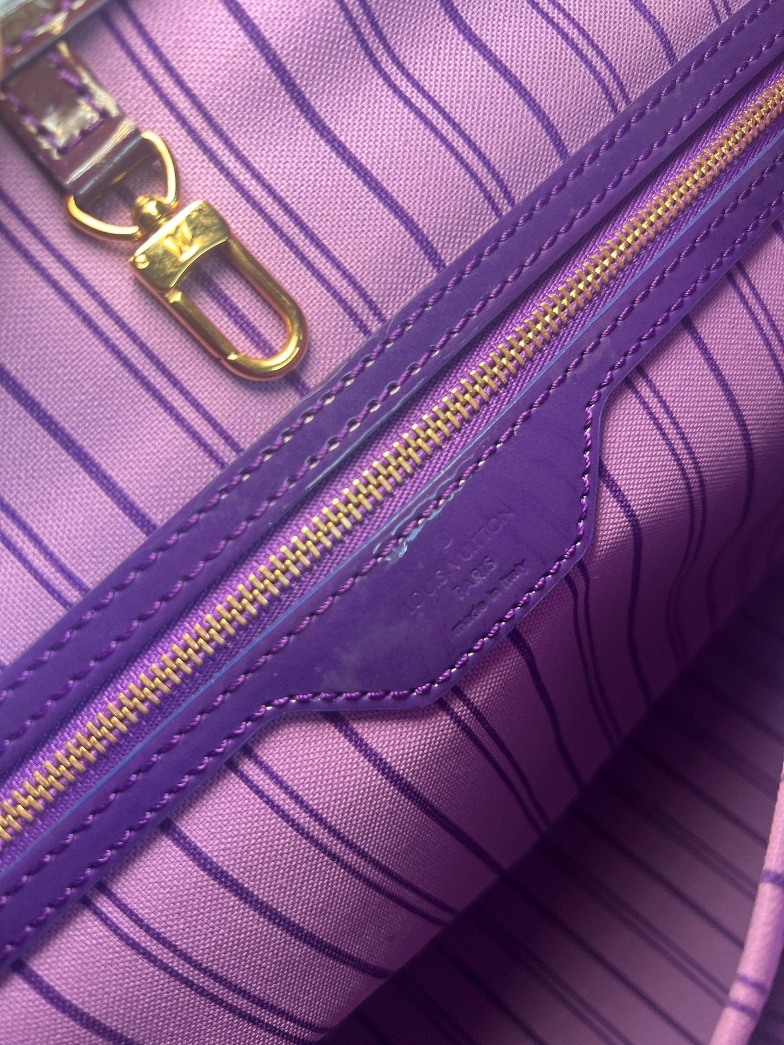 Louis Vuitton x Takashi Murakami Coated Canvas Cosmic Blossom PM Tote Purple - Styles via Sina