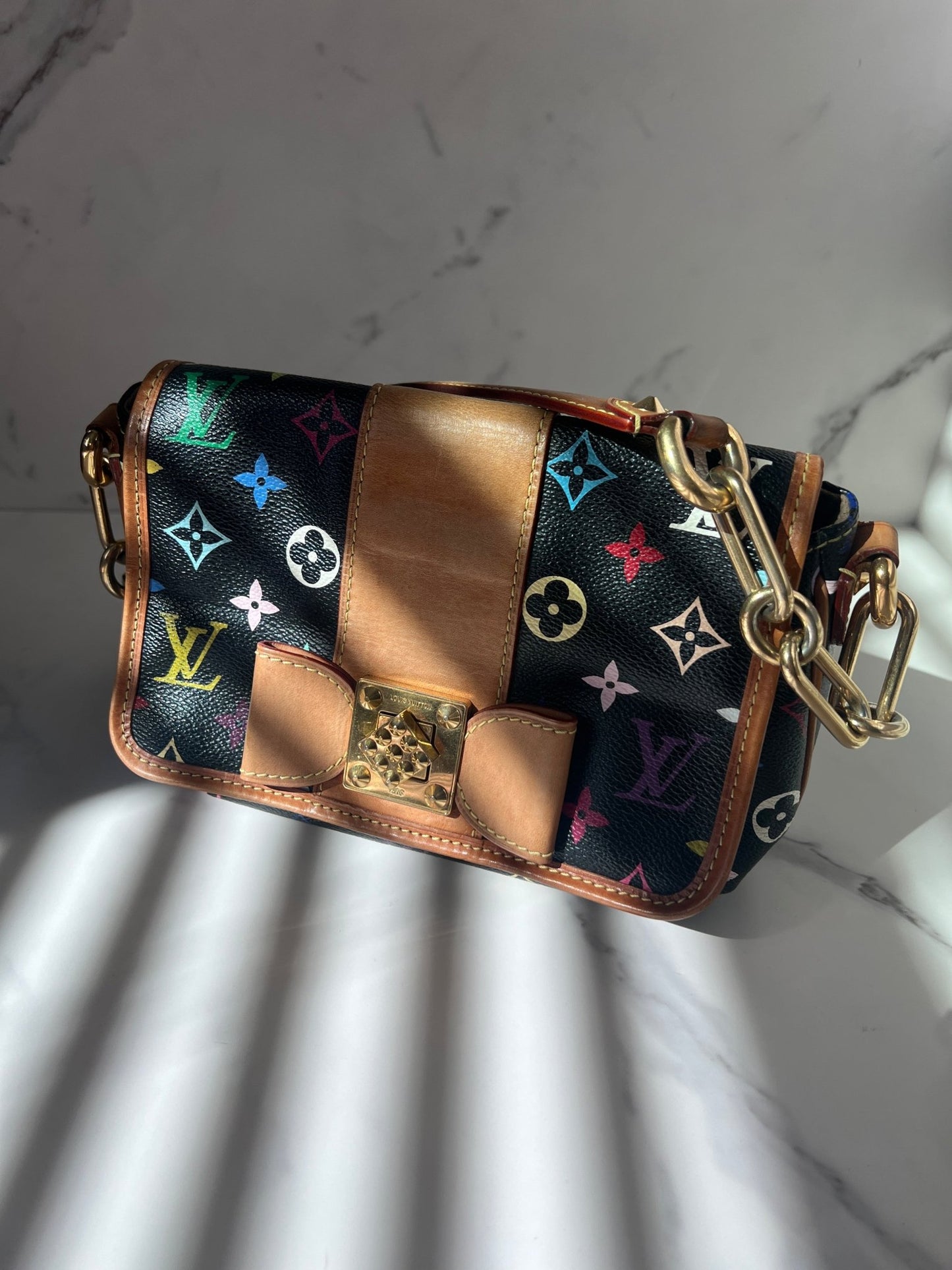Louis Vuitton x Takashi Murakami Patty Monogram Multicolor in Black - Styles via Sina