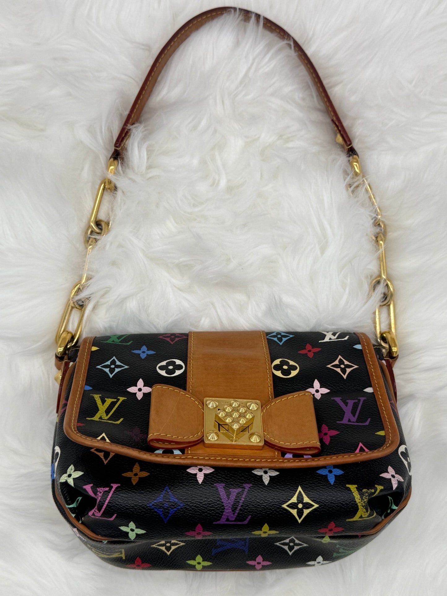 Louis Vuitton x Takashi Murakami Patty Monogram Multicolor in Black - Styles via Sina