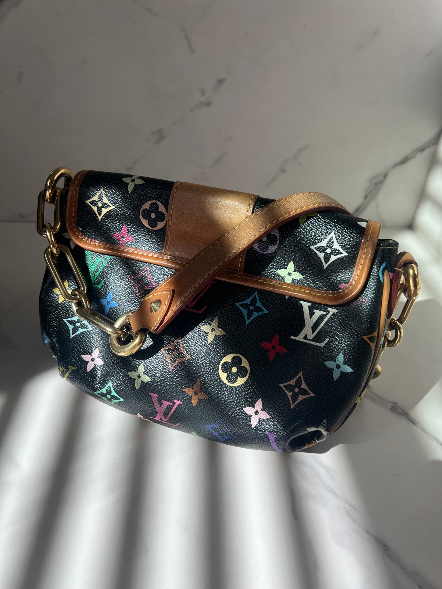 Louis Vuitton x Takashi Murakami Patty Monogram Multicolor in Black - Styles via Sina