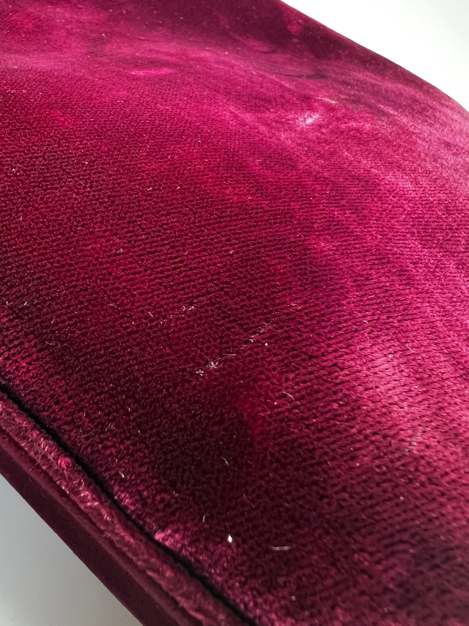 Prada Velour Shoulder Bag Burgundy - Styles via Sina