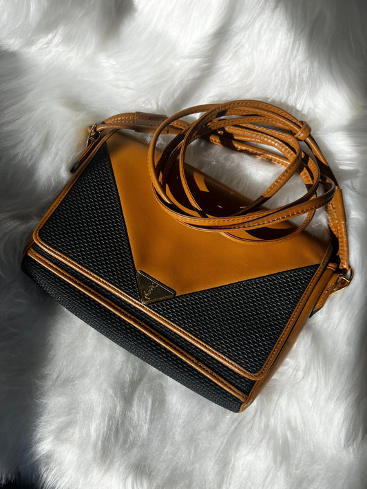 Yves Saint Laurent Shoulder Bag Black/Tan - Styles via Sina